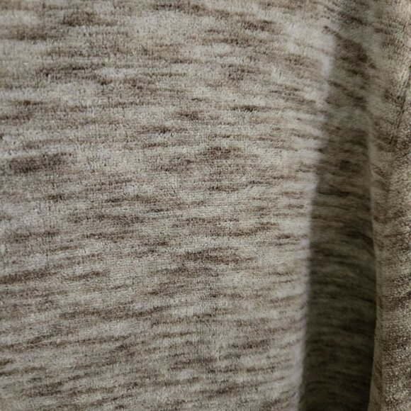 J. Jill NWOT Velour Funnel Neck Tan Space Dye Tunic Moonstone Bell Sleeve Size L - Picture 7 of 9